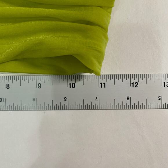 Zara S NEW Womens Ruched Chiffon Tub Top Tank Strapless Green Urban Modern - Picture 5 of 8